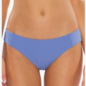 Becca Blue Ribbed Hipster Bikini Bottom Size XL